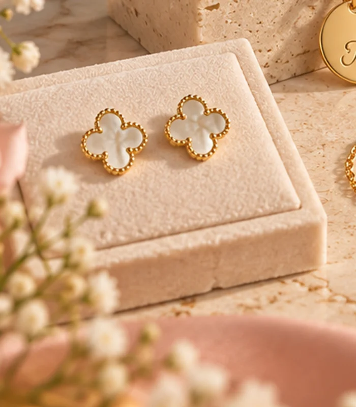Clover Stud Earrings concept, reference image
